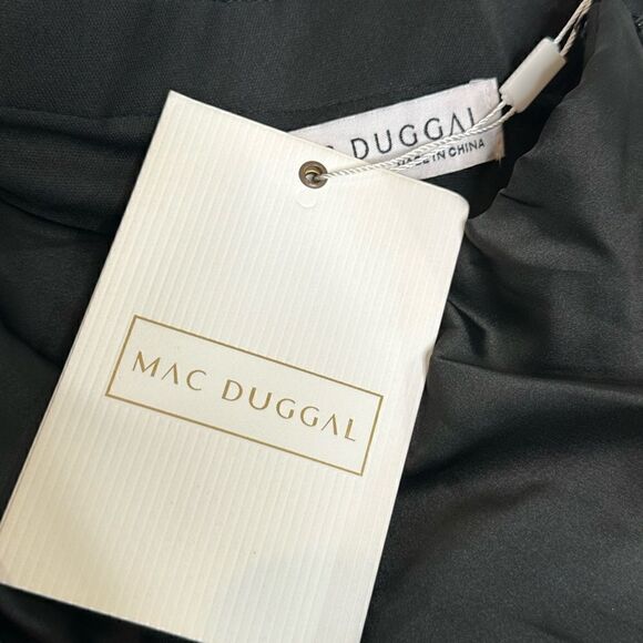 Mac Duggal 49141 Black High Low One Shoulder Gown | Size 2 - Picture 11 of 11